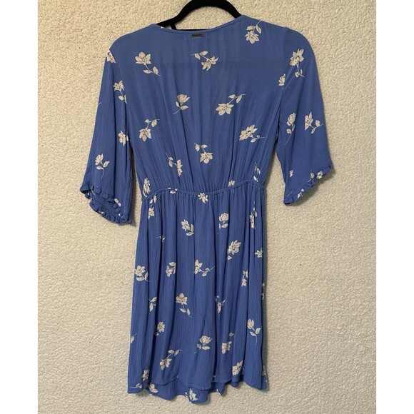 Billabong Blue V-Neck Floral Mini Dress Women's Size‎ Small - Picture 7 of 11